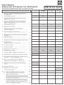 Form Ow-8-es-sup - Annualized Estimated Tax Worksheet - 2015