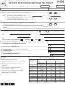 Fillable Form Y-203 - Yonkers Nonresident Earnings Tax Return - 2013 Printable pdf