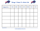 Things I Need To Work On Chart - Buffalo Bills