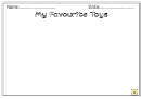 My Favourite Toys Worksheet