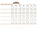 Things I Need To Work On Chart - San Francisco Giants