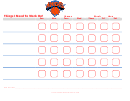Things I Need To Work On Chart - New York Knicks