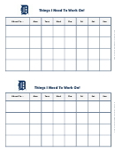 Things I Need To Work On Chart - Detroit Tigers Double