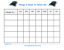 Things I Need To Work On Chart - Panthers
