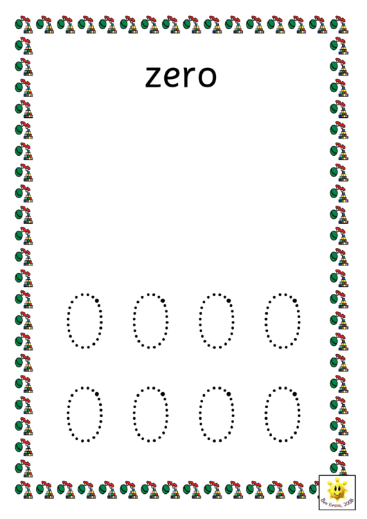Toy Number Tracing Sheet - 0-10 Printable pdf
