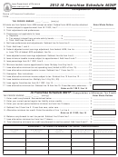 Form 43-002 - Ia Franchise Schedule 4626f - Computation Of Minimum Tax - 2012