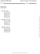 Houghton Mifflin Math Worksheet - Grade 5, Chapter 22 Investigation