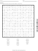 The Words Hidden In The Puzzle Template