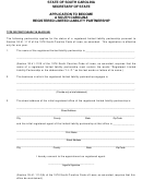 Form Application To Become A South Carolina Registered Limited Liability Partnership - South Carolina Secretary Of State