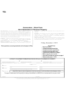 Declaration Of Personal Property - Short Form - Connecticut - 2013