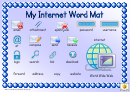 My Internet Word Mat 2 Poster Template