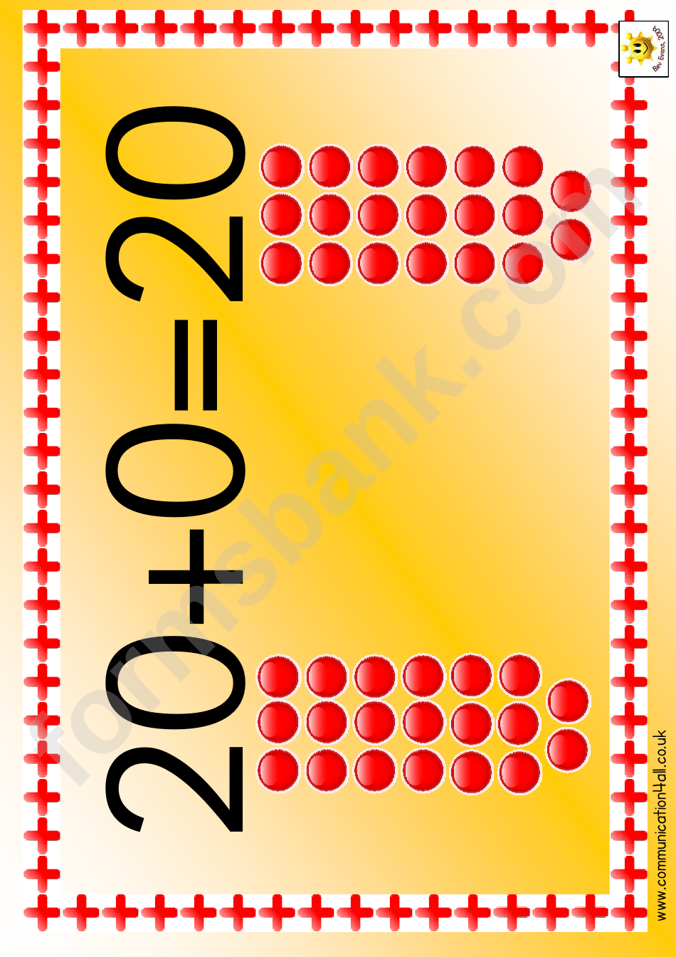 Counting Number Chart - 0-20
