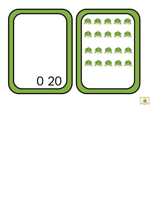 Frog Number Chart 0-20 Printable pdf