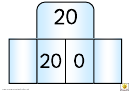 Foldover Number Chart 0-20 - Blue