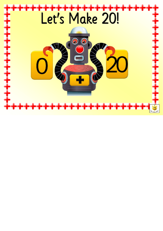 Roly Robot Number Chart 0-20 Printable pdf