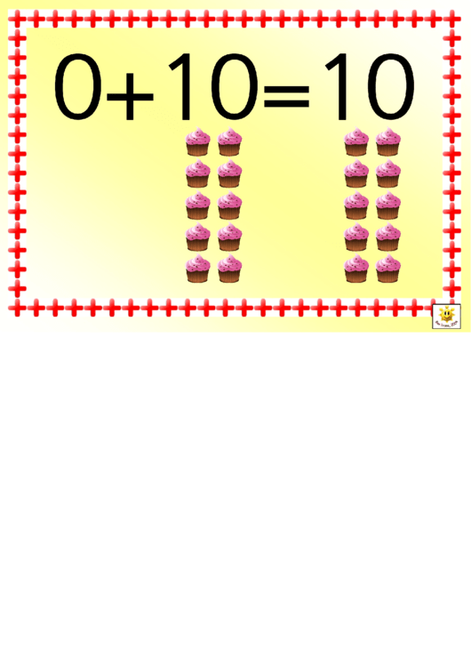 Cupcake Counting Number Chart - 0-10 Printable pdf