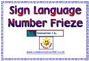 Sign Language Number Frieze Chart