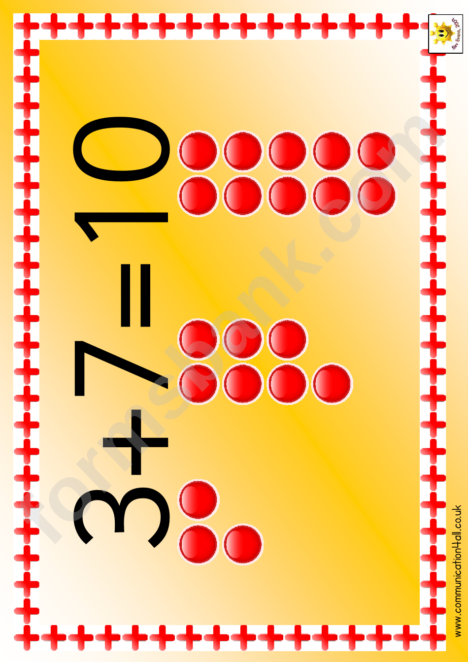 Simple Counting Number Chart - 0-10