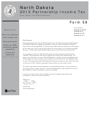 Form 58 - North Dakota Partnership Income Tax Booklet - 2012