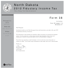 Form 38 - North Dakota Fiduciary Income Tax Booklet - 2012