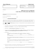 Affidavit Of Service By Publication - State Of Minnesota District Court
