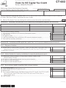 Form Ct-602 - Claim For Ez Capital Tax Credit - 2012 Printable pdf
