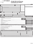 Form Ct-184-r - Foreign Bus And Taxicab Corporation Tax Return