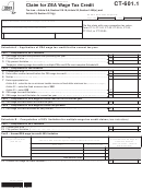 Form Ct-601.1 - Claim For Zea Wage Tax Credit - 2012 Printable pdf