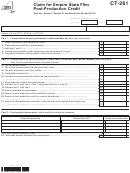 Form Ct-261 - Claim For Empire State Film Post-production Credit - 2012