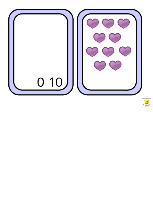 Hearts Number Chart - 0-10 Printable pdf