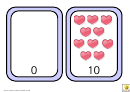 Hearts Number Chart - 0-10