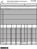Form Ct-399 - Depreciation Adjustment Schedule - 2012