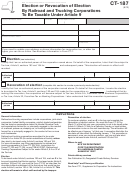 Form Ct-187 - Election Or Revocation Of Election By Railroad And Trucking Corporations