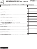 Form It-201-d - Resident Itemized Deduction Schedule - 2012