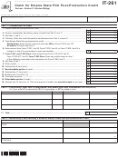 Form It-261 - Claim For Empire State Film Post-production Credit - 2012