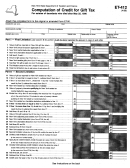 Form Et-412 - Computation Of Credit For Gift Tax Printable pdf