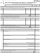Form Et-90.3 - Schedules H-l - New York State Estate Tax Return