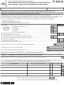 Form It-203-b - Nonresident And Part-year Resident Income Allocation And College Tuition Itemized Deduction Worksheet - 2012