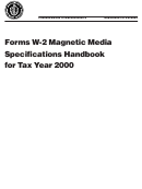 Forms W-2 Magnetic Media Specifications Handbook For Tax Year 2000