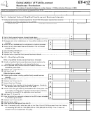 Form Et-417 - Computation Of Family-Owned Business Exclusion Printable pdf