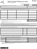 Form It-241 - Claim For Clean Heating Fuel Credit - 2012