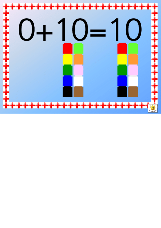 Cube Number Chart - 0-10 Printable pdf
