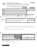 Fillable Form It-2659 - Estimated Tax Penalties For Partnerships And New York S Corporations - 2012 Printable pdf