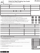 Form It-214 - Claim For Real Property Tax Credit - 2012