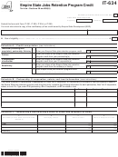 Form It-634 - Empire State Jobs Retention Program Credit - 2012