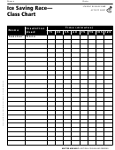 Ice Saving Race - Class Chart Activity Sheet