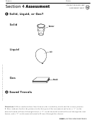 Solid, Liquid, Or Gas Sound Assessment Sheet