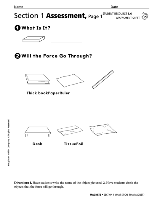 What Sticks To A Assessment Sheet printable pdf download