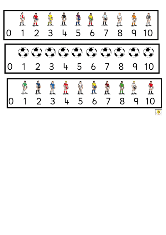 Football Themed Number Chart - 0-10 Printable pdf
