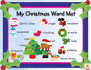 My Christmas Word Mat 2